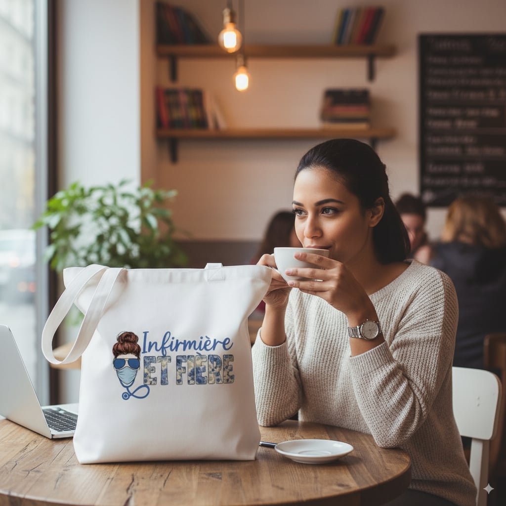 Tote Bag Personnalisé "Infirmière et Fière"