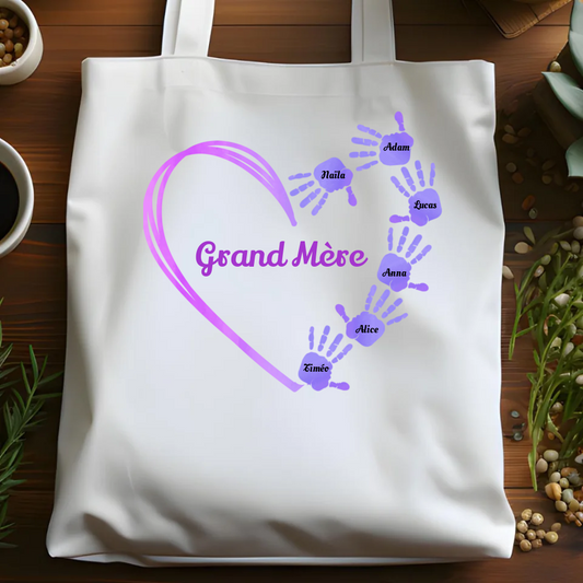 Le Tote Bag "Générations d'Amour" - Un Trésor Familial pour Chaque Grand-Mère" 👨‍👩‍👧‍👦🎁🛒