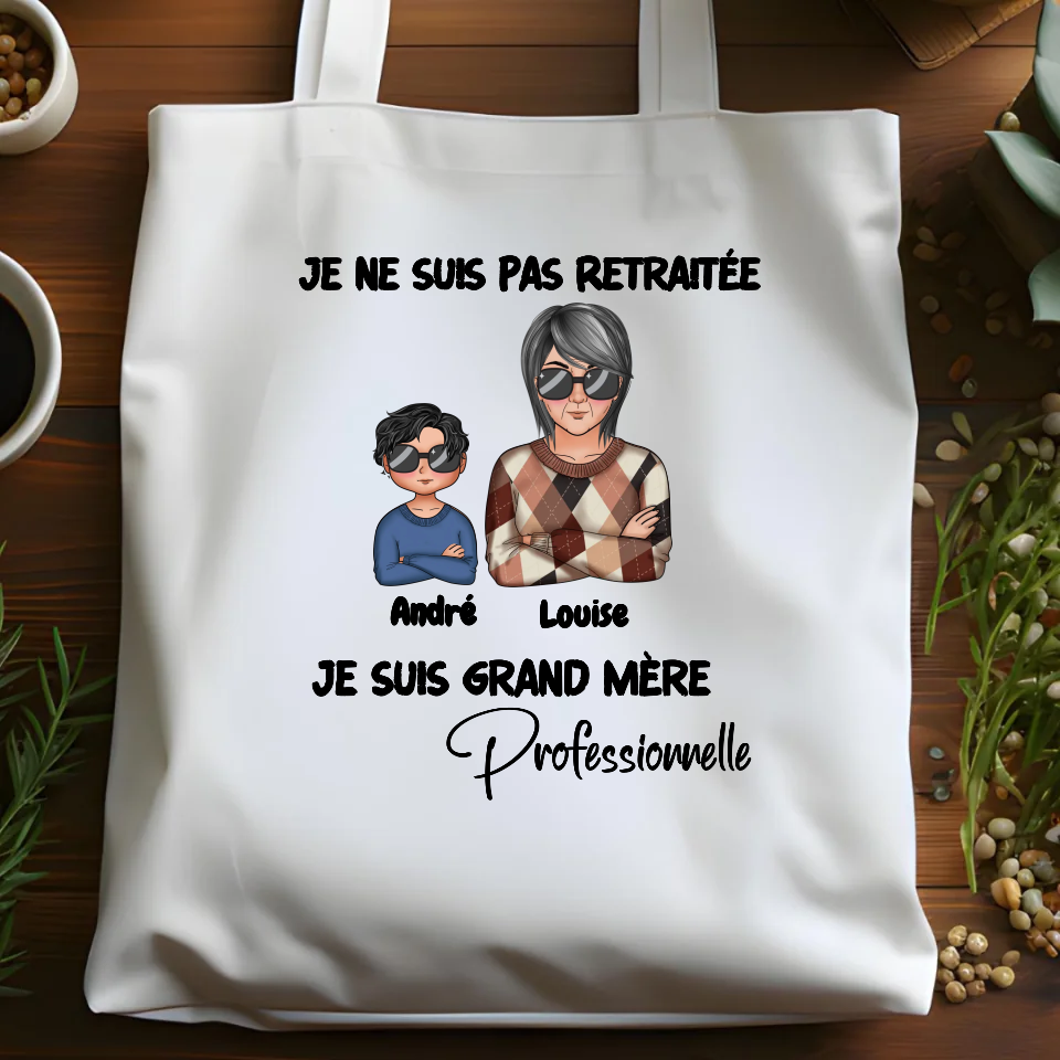 Le Tote Bag "Super Grand-Parent" - Pour les Grands-Parents Qui Ne Prennent Jamais de Pause"