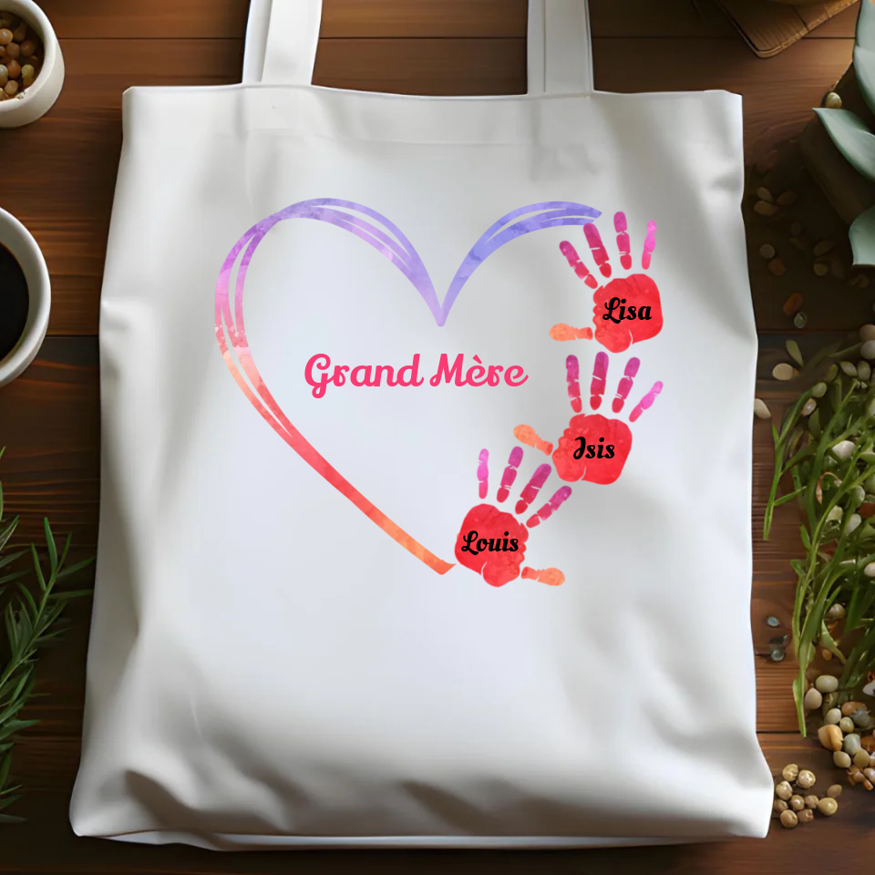 Le Tote Bag "Générations d'Amour" - Un Trésor Familial pour Chaque Grand-Mère" 👨‍👩‍👧‍👦🎁🛒