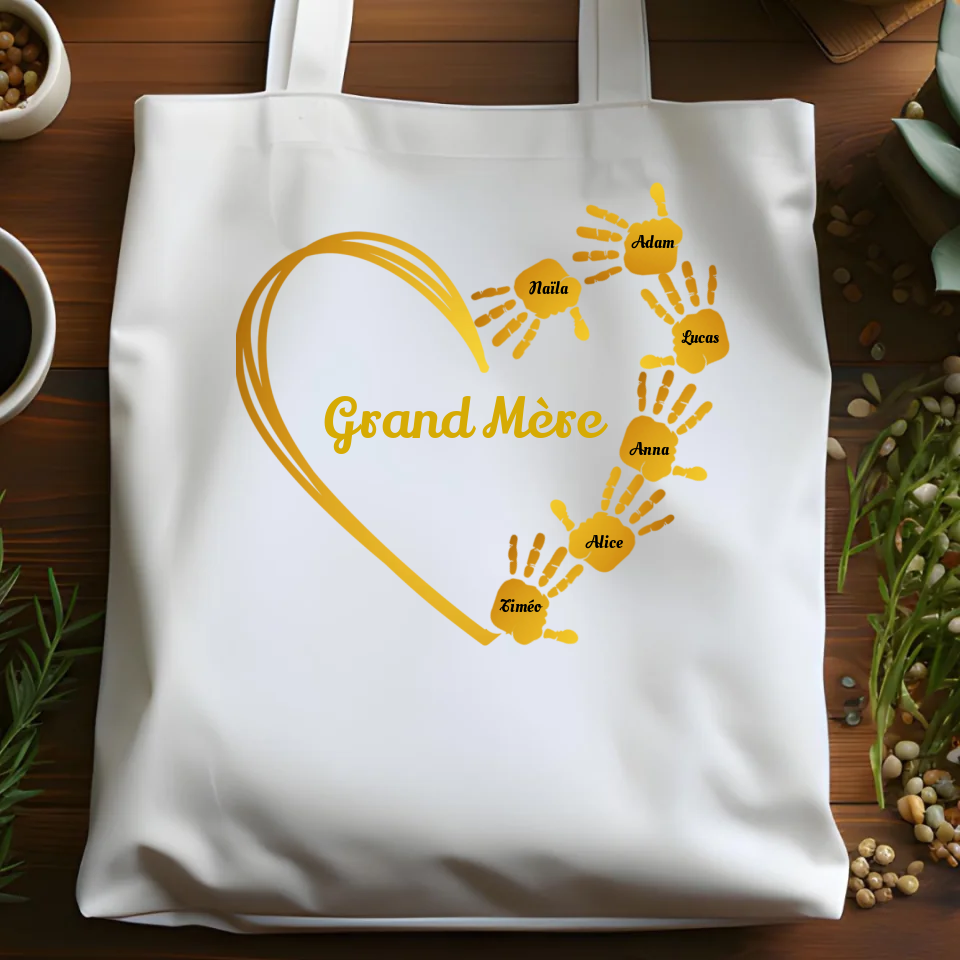 Le Tote Bag "Générations d'Amour" - Un Trésor Familial pour Chaque Grand-Mère" 👨‍👩‍👧‍👦🎁🛒