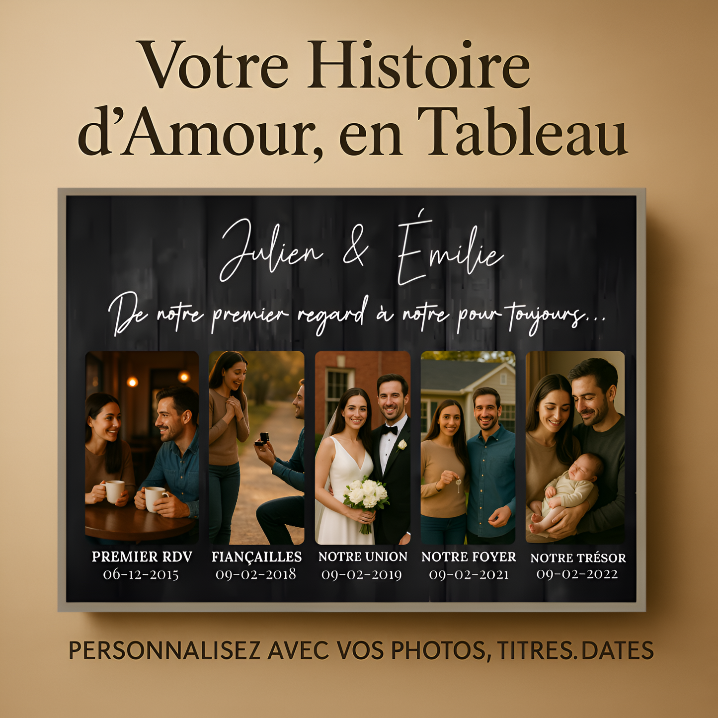 Tableau Personnalisé- Notre Histoire