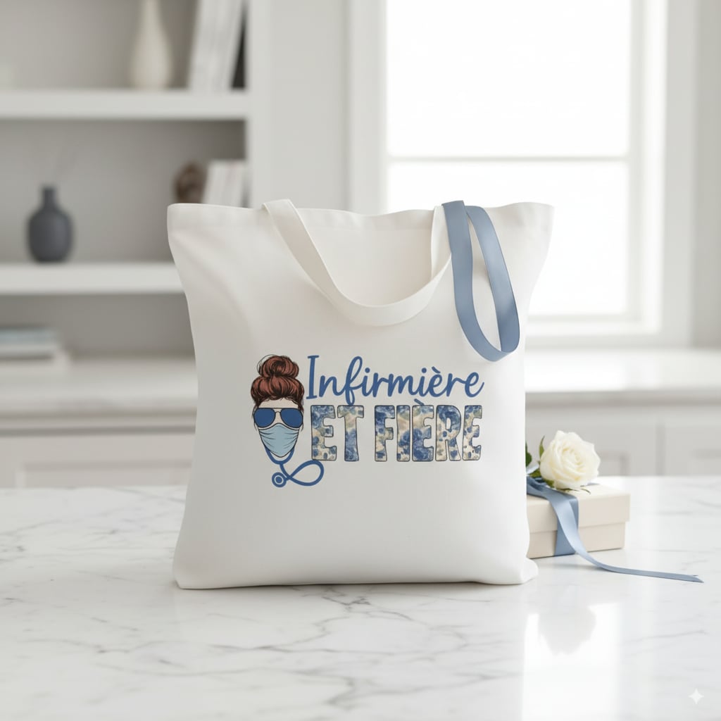 Tote Bag Personnalisé "Infirmière et Fière"