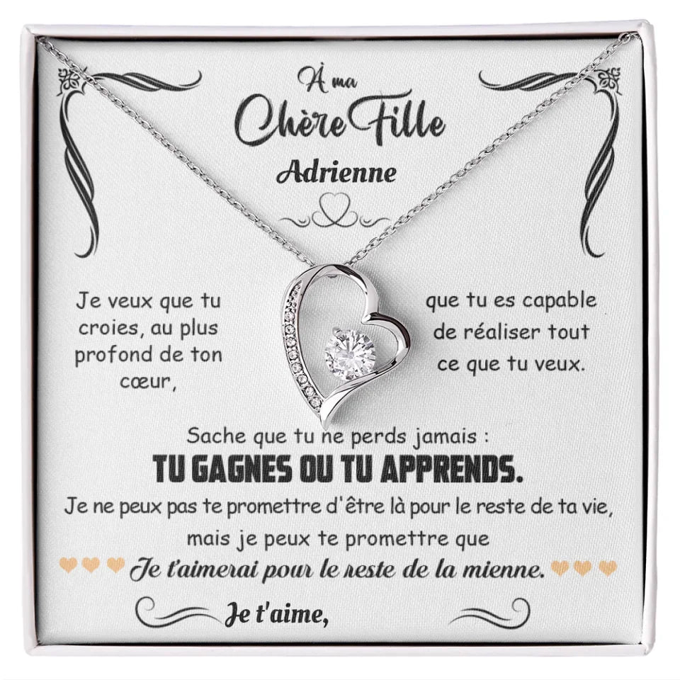 Collier Pour Ma Fille - Tu Gagnes Ou Tu Apprends