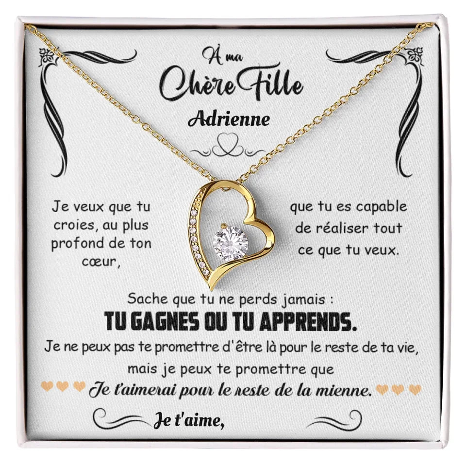 Collier Pour Ma Fille - Tu Gagnes Ou Tu Apprends