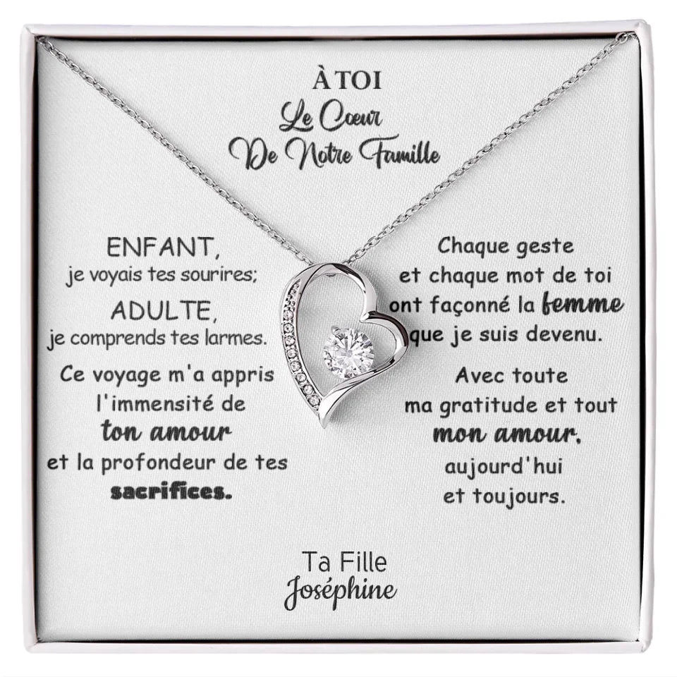 Collier Pour Maman - Le Coeur de Notre Famille