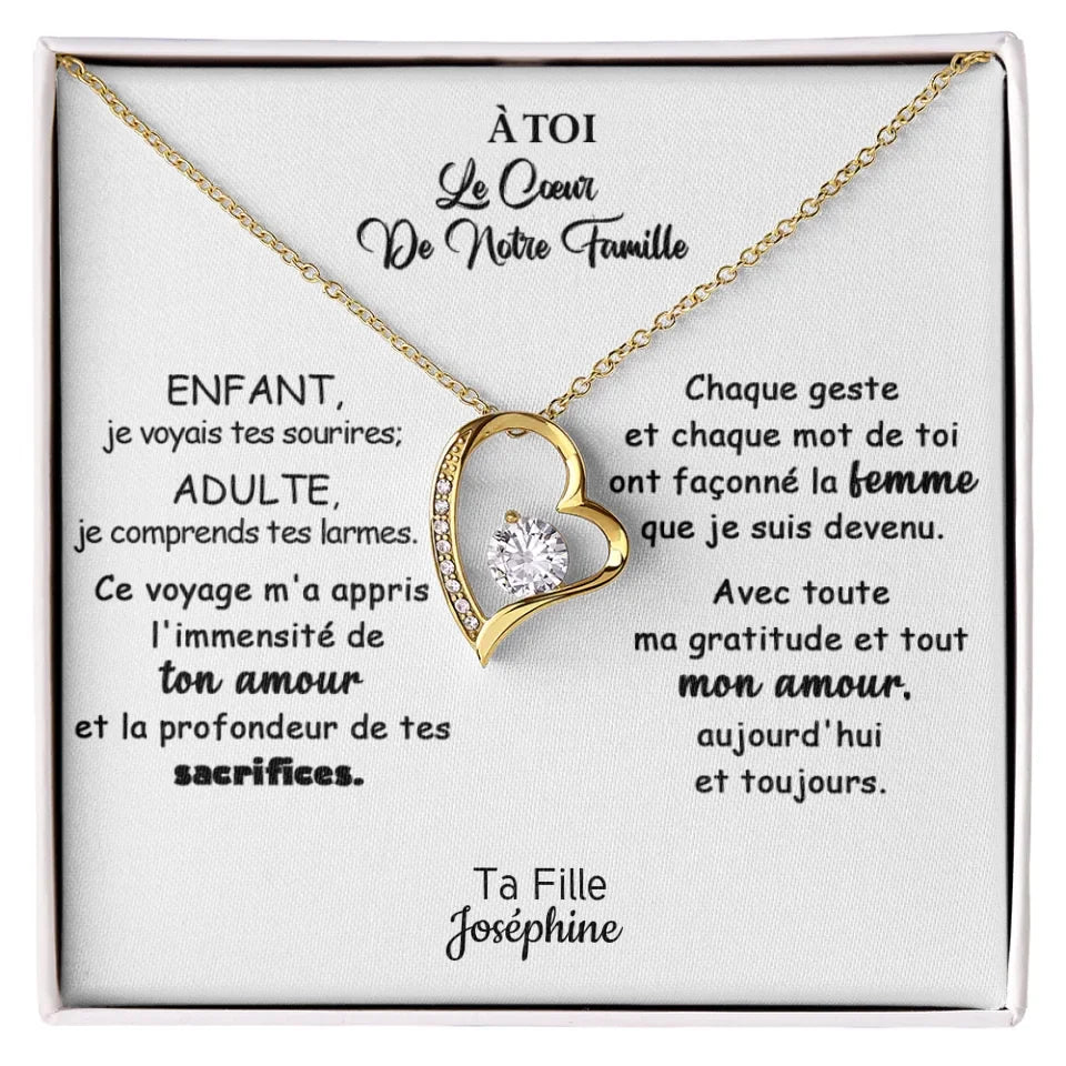 Collier Pour Maman - Le Coeur de Notre Famille