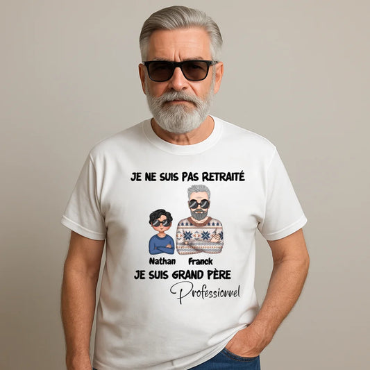 T-shirt retraite "Je suis Grand-Père Professionnel"