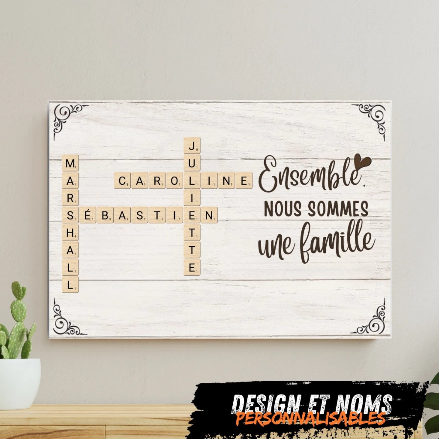 Affiche tableau scrabble