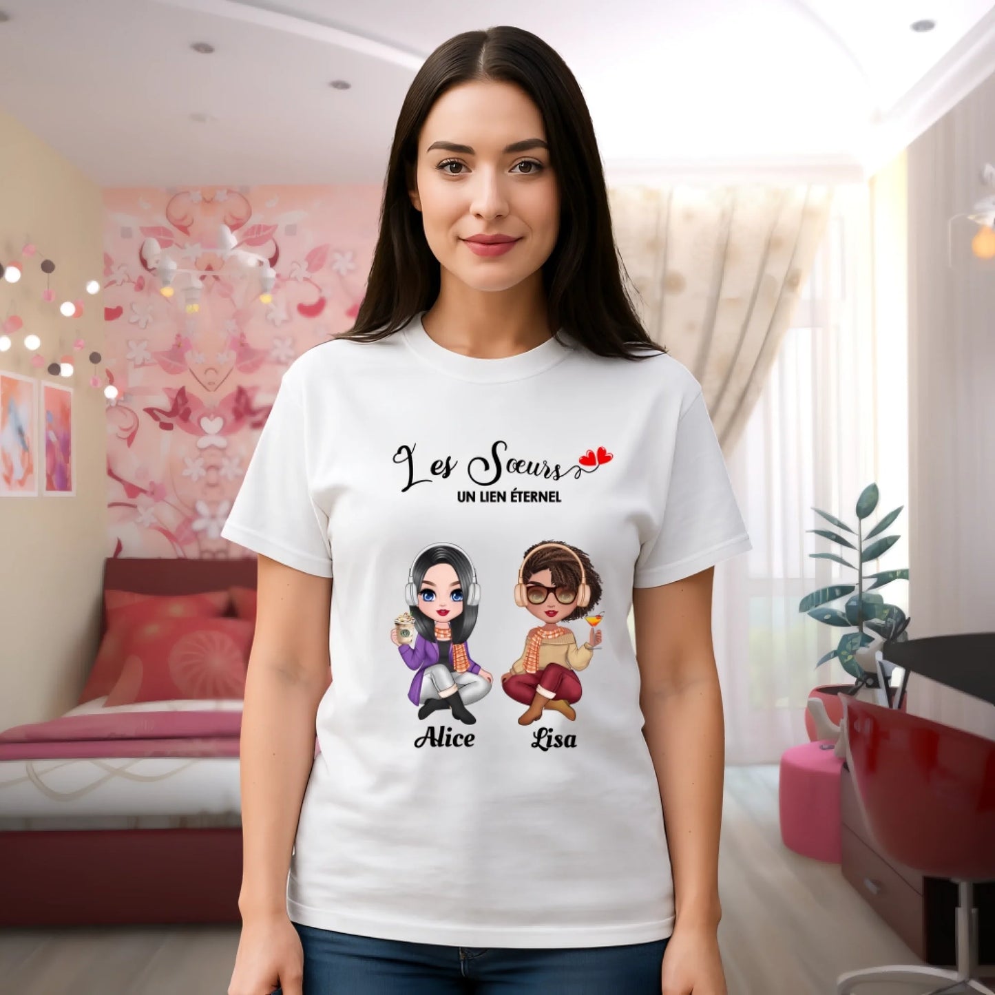 Affiche tshirt soeurs
