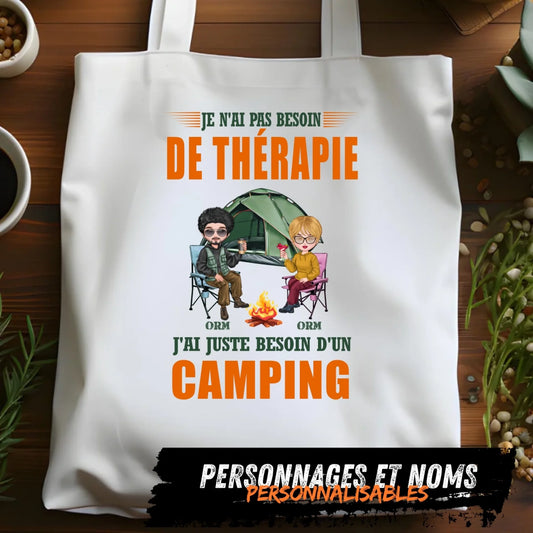 Affiche tote bag camping