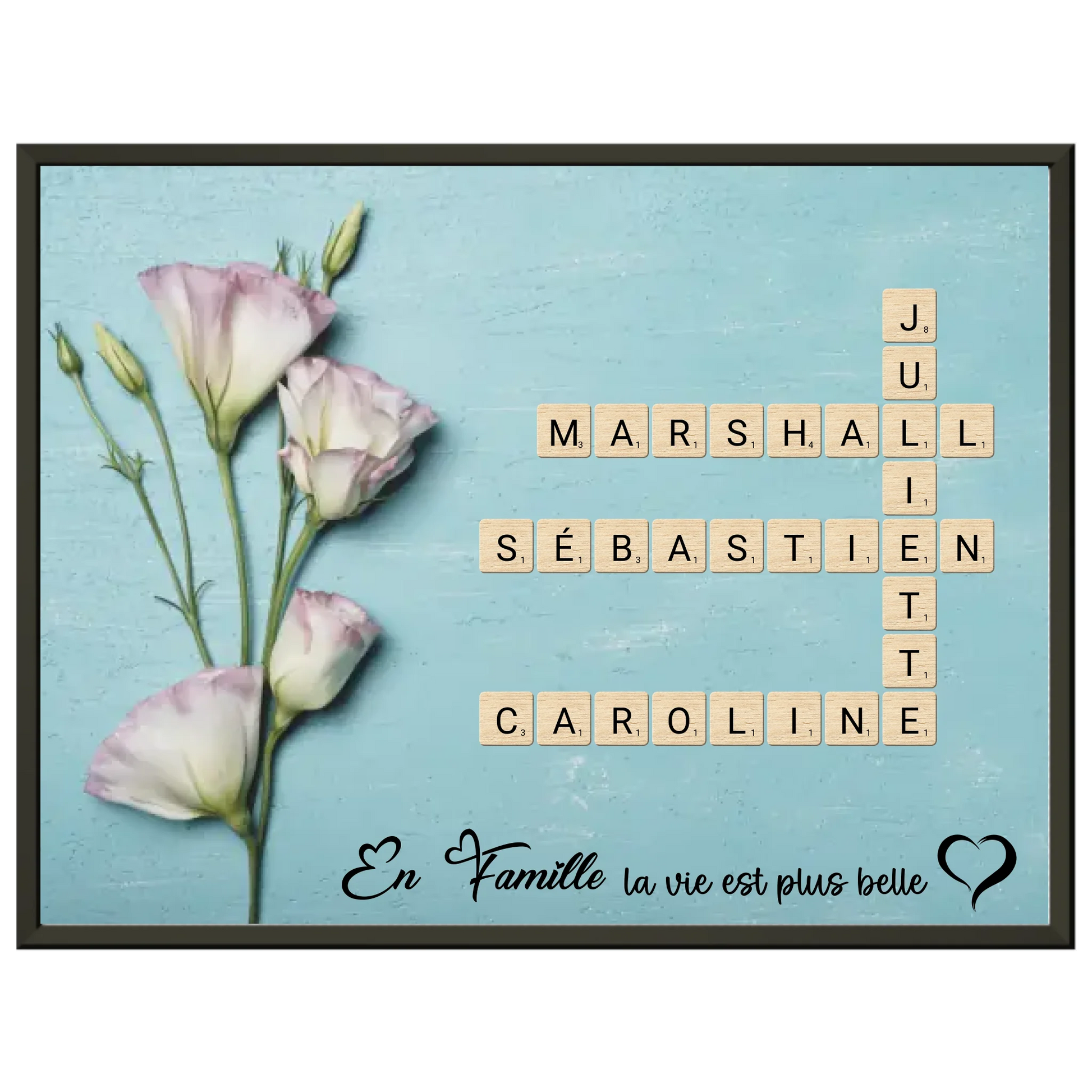 cadre noir poster horizontal 70x100