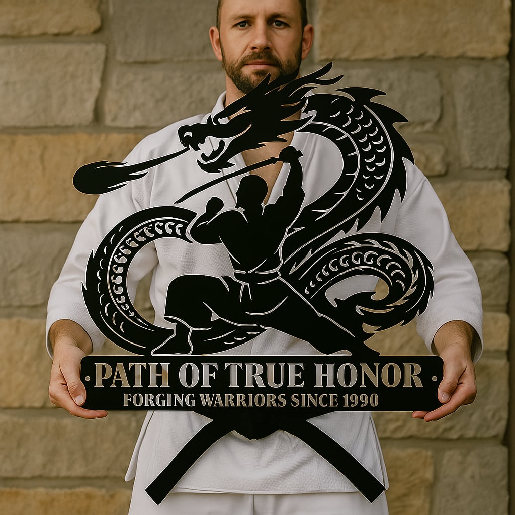 Warrior’s Metal Sign – Customize for Your Dojo’s Legacy
