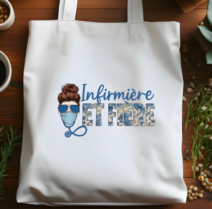Tote Bag Personnalisé "Infirmière et Fière"